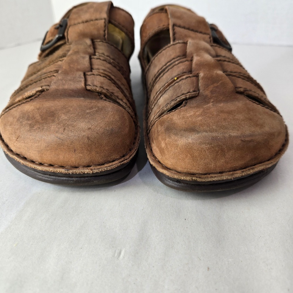 Birkenstock Size 6.5 Fisherman Sandals Leather Buckle Closed Toe Clogs #1307 - Picture 5 of 10